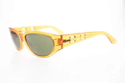 Винтажные оранжевые прозрачные солнцезащитные очки Gianni Versace Versus E41 844 сделано в Италии - Изображение 1 из 4