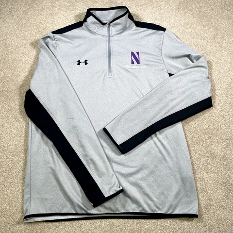 Northwestern University Sweatshirt Men Large Under Armour College Pullover Gym Cover