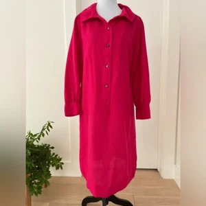 VINTAGE Donald Davies Shirtwaist Dress 100% Wool Made Ireland 60's 70's Office - Imagen 1 de 16