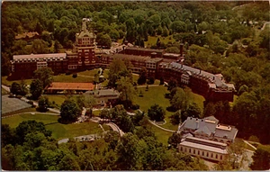 Postal Airview Of The Homestead Hot Springs Virginia cromada sin publicar - Imagen 1 de 2