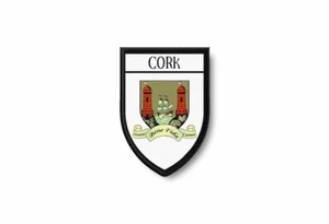 Patch printed shield embroidery border badge souvenir flag city county cork - Picture 1 of 1