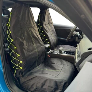 Tactical Canvas Seat Covers Black Green For CHEVY COLORADO 2015-2022 - Picture 1 of 5
