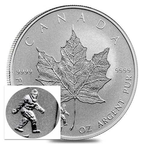 (1) 2016 Canada $5 1oz .9999 Silver Maple Leaf * BIGFOOT PRIVY * Rev Proof Coin Cover