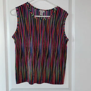 Le Pleat Sleeveless Micropleat Stretch Shirt, Vintage  - Picture 1 of 5