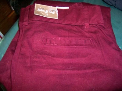 NWT WHITE STAG Burgundy Front Zip  Cotton/Spandex Pants - SIZE 6 PETITE - Image 1 of 2