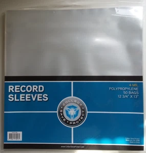 (50) CSP Record Sleeves Album Protector NIP 12 3/4"x13" 4 mil 33 rpm - Picture 1 of 2
