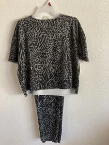 Super Soft Cozy Size S 4/6 Leopard Pajama  Short-sleeve 2-piece Sleep Set - Picture 1 of 3