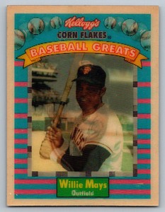1991 Kellogg's Corn Flakes Baseball Greats  Willie Mays 3
