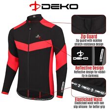Cycling Long Sleeve Jersey Thermal Super Roubaix Bike Jacket Winter Top Red