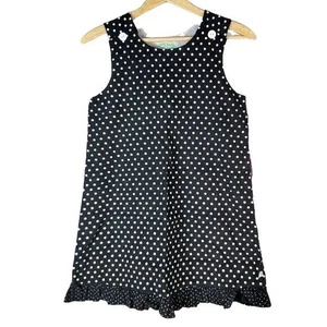 Lolly Wolly Doodle Dress Black White Size 10 Ruffle Dots Sleeveless Jumper NWT - Picture 1 of 8