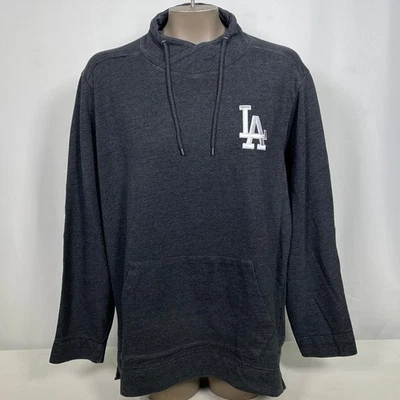 Los Angeles Dodgers MLB Antigua Funnel Neck Gray Logo Sweatshirt Women's LARGE - Image 1 of 4