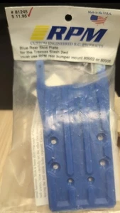 RPM Slash Rear Skid Plate, Blue 81245 Traxxas 2wd - Picture 1 of 1