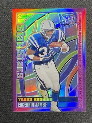 2000 TOPPS CHROME STAT STARS REFRACTOR Edgerrin James Indianapolis Colts RB OTG6 - Image 1 of 3