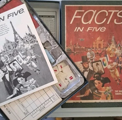 Vintage 1971 FACTS IN FIVE 3M Bookshelf Game The Game of Knowledge - Complete - Image 1 of 4