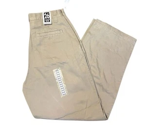 Vintage Anchor Blue Khaki Pants Mens 26x28 Baggy Wide Leg Beige Skate Y2k - Picture 1 of 4