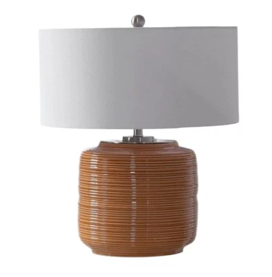 Самый большой середины века мод ретро стиль 26388-1 Solene оранжевый барабан лампа - Изображение 1 из 4