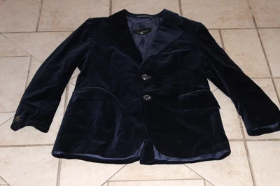 Vintage CORTEFIEL Blue Velvet Dinner/ Smoking Jacket/Blazer   Sz 32 - Image 1 of 4