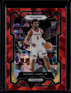 Bronny James Jr. 2024 Panini Prizm Draft Picks #86 Red Ice RC - Picture 1 of 2