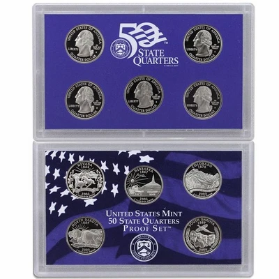 2006 S Proof State Quarter Set Gem DCam No Box or COA 5 Coins CN-Clad US Mint - Image 1 of 4