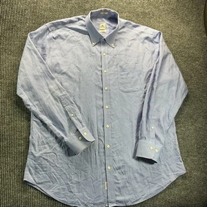 Peter Millar Camicia Uomo Extra Large Blu Nanoluxe Easycare Bottoni XL Cotone - Foto 1 di 18