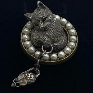 Anillo PILIPOP DECLARACIÓN Gato Ratón FILIGRANA LATÓN METAL Ajustable EE. UU. - Imagen 1 de 9