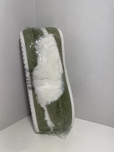KuaiLu Damen Haus Plateau Hausschuhe grün Wildlederimitat flauschig dick gepolsterter Schuh - Bild 1 von 4