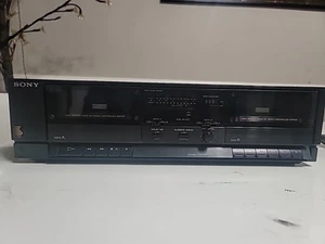 Sony TC-W311 Stereo Dual Double Cassette Tape Deck black UNTESTED  - Picture 1 of 5