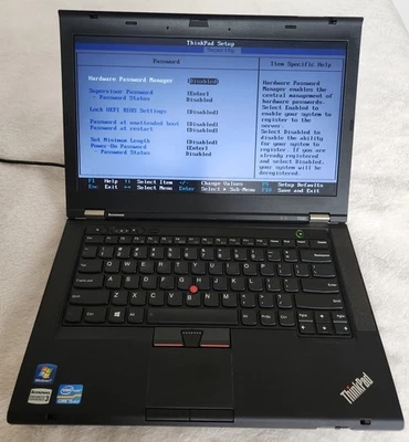 Portátil IBM Lenovo ThinkPad T430 2347H7U Core i5-3220M @ 2,6 Hz 8 GB de RAM funcionando Foto 1 de 4