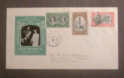 First Visit To Dominion of Canada, 1939 -  (First Day Cover) - Image 1 of 2