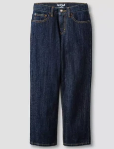Cat & Jack Boys' Relaxed Straight Fit Jeans Dark Blue - Picture 1 of 4