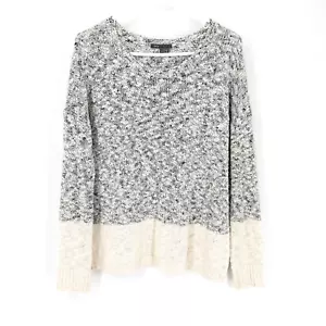 Suéter Vince Mármol Colorblock Tejido Algodón Mezcla Lino Crema Marl Para Mujer Talla S - Imagen 1 de 5