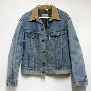 Lee Storm Rider Jeans Jacket Men’s Size 44 Blanket Lined Denim Vintage '76 - '86 - Picture 1 of 24