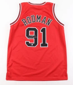 Dennis Rodman Autographed Chicago Bulls Home Jersey with COA - Picture 1 of 1
