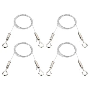 4 Pcs 2m x 1.5mm Heavy Duty PVC Coated Adjustable Picture Hanging Wire Kit - Picture 1 of 7