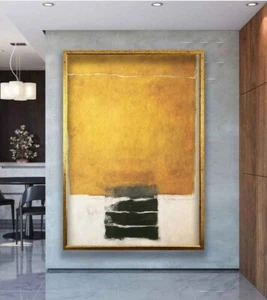 Mark Rothko Mustard Canvas Painting, Mark Rothko Production, Yellow Mark Rothko - Picture 1 of 10