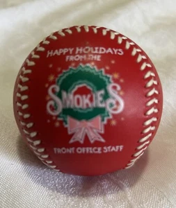 Tennessee Smokies Red Christmas Baseball  - Picture 1 of 5
