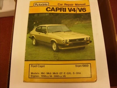 Capri V4/V6 Autodata Car Repair Manual From 1969. - Image 1 of 4