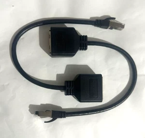 RJ45 Ethernet Kabel 2er Pack, Netzwerkadapter, Ethernet Splitter LAN, Split 1to2 - Bild 1 von 6
