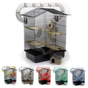 Hamsterkäfig Nagerkäfig XXL versch. Farben Zubehör Hamster Käfig Tunnel Haus NEU - Bild 1 von 54
