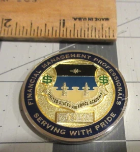 USAF Air Force Academy Financial Management Serving with Pride Challenge Coin - Picture 1 of 2