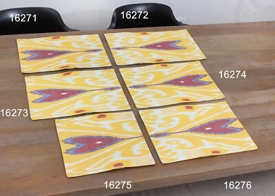 Capa de travesseiro Ikat uzbeque conjunto de 6 peças 11,02 x 14,96 nova em folha envio rápido 16271 - Imagem 1 de 4