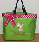 Personalized Baby Diaper Bag Tote Monogrammed Fox Girl