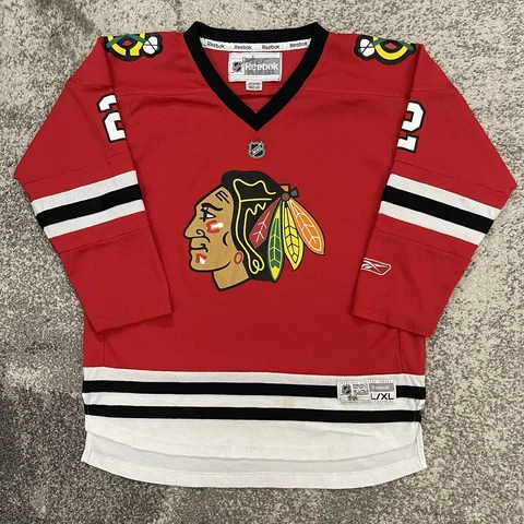 Reebok NHL Chicago Blackhawks Duncan Keith Hockey Jersey Youth XL Cover