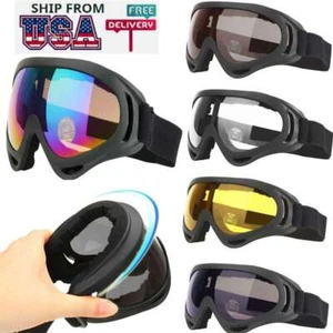 Mens Winter Snow Ski Goggles Anti-fog Lens UV Snowboard Snowmobile Motorcycle - Picture 1 of 14