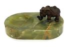 Antique Austrian Onyx Bronze Elephant Ash Trey 5.1/8 x 3.3/8”