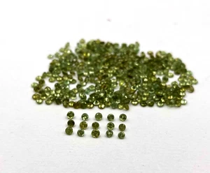 Natural Demantoid Garnet Round Cut Loose Gemstone Lot 16 Pcs 2.25 MM 1 CT - Picture 1 of 8