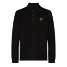 Polo Shirts For Men Cute Bumblebee Embroidered Long Sleeve Mens Polo Shirts