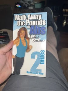 Walk Away The Pounds For Abs VHS 2 Miles Leslie Sansone High Calorie Burn New - Picture 1 of 2