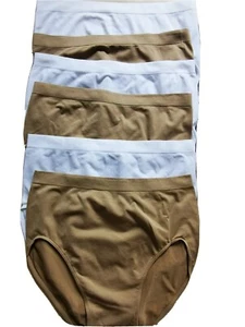 Genie Briefs Slim Seamless Smooth Fit Panties (XL) 6 pack with single gusset. - Picture 1 of 8