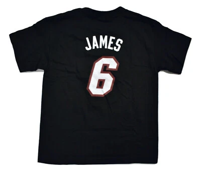 adidas Boys NBA Miami Heat LeBron James Basketball Name/Number Shirt NWT S, M, L - Image 1 of 4